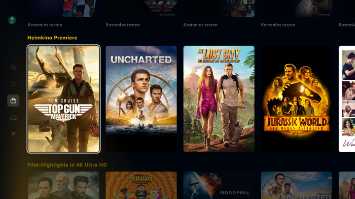 Zum Teil werden die gleichen Inhalte an mehrere Stellen bei Prime Video beworben. (Screenshot: Golem.de)